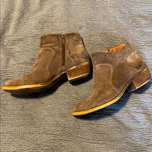 Lucky Brand Suede and Leather Booties